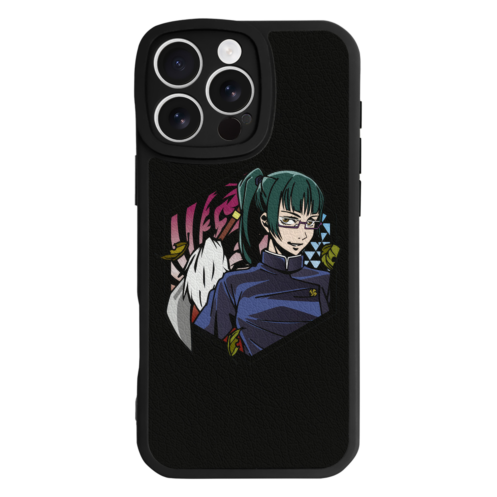 （画像用） 呪術廻戦 Jujutsu Kaisen 【iPhone 16シリーズ対応】シリコンスマホケース（レザー調） 材質：シリコン